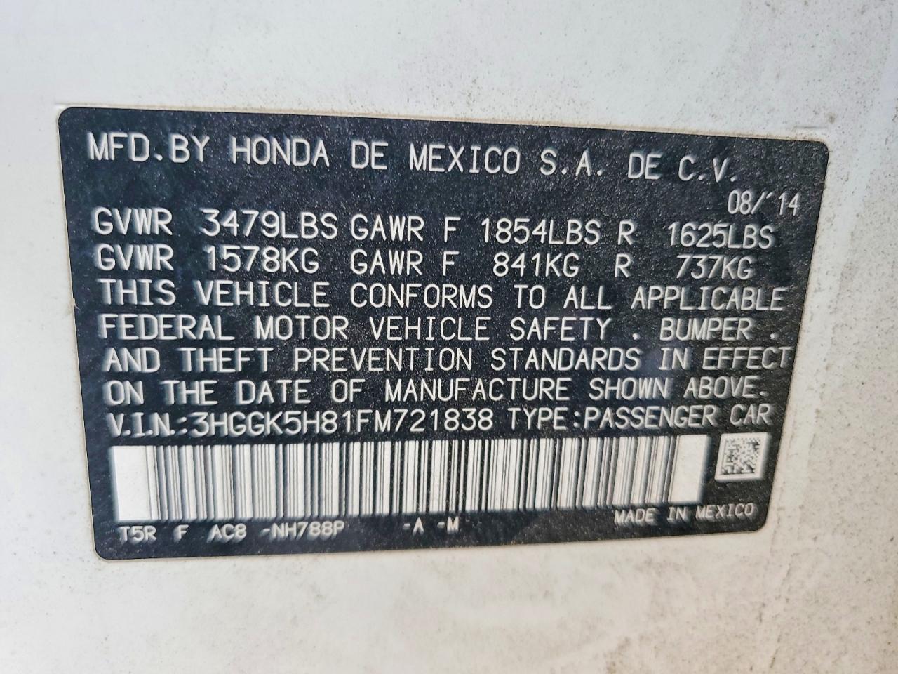2015 HONDA FIT