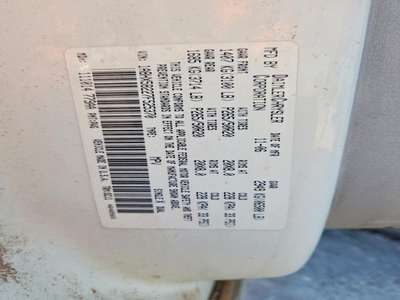 2007 CHRYSLER Aspen