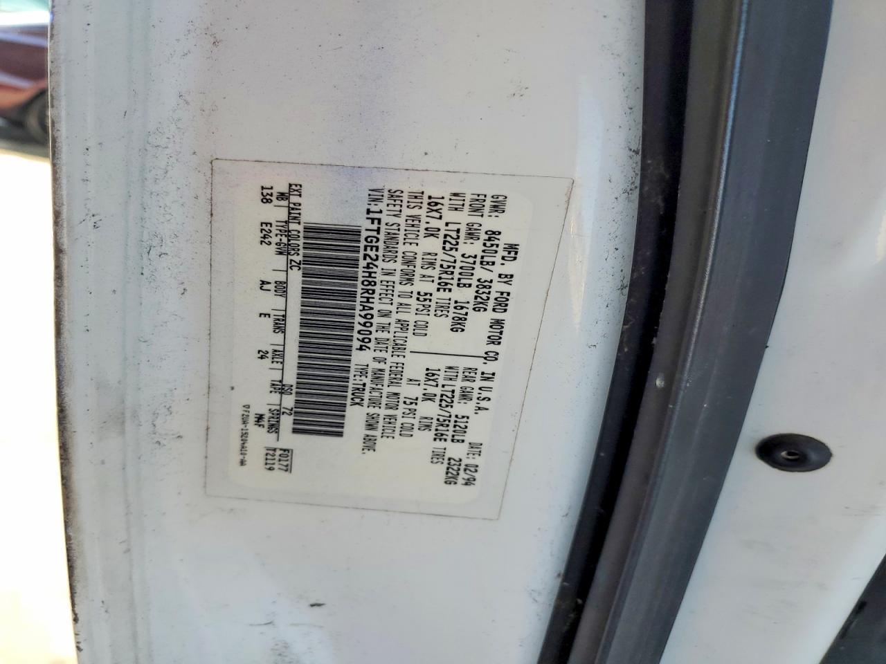 1994 FORD ECONOLINE