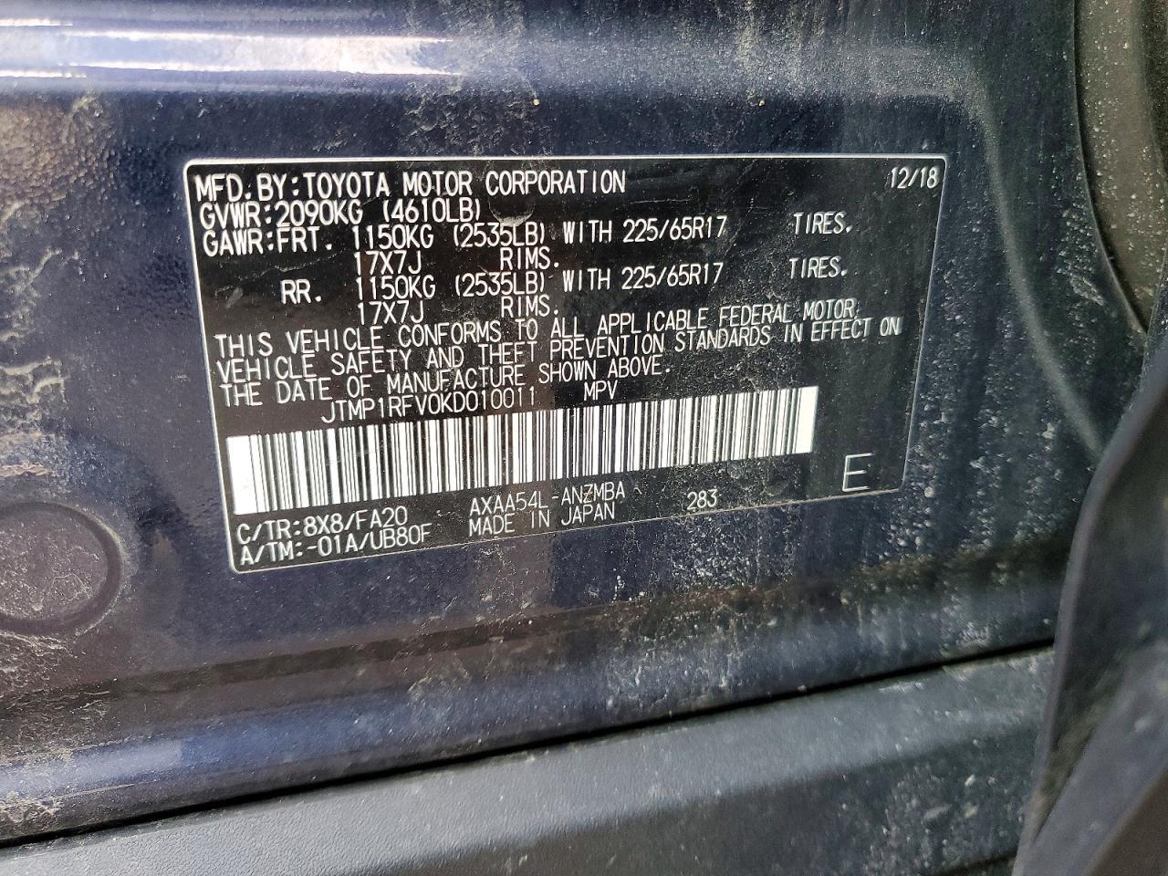 2019 TOYOTA RAV4