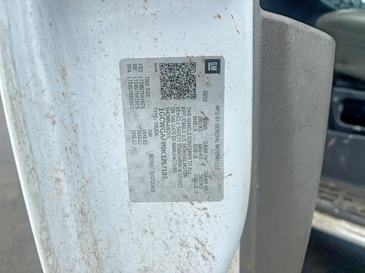 2019 CHEVROLET EXPRESS 2500