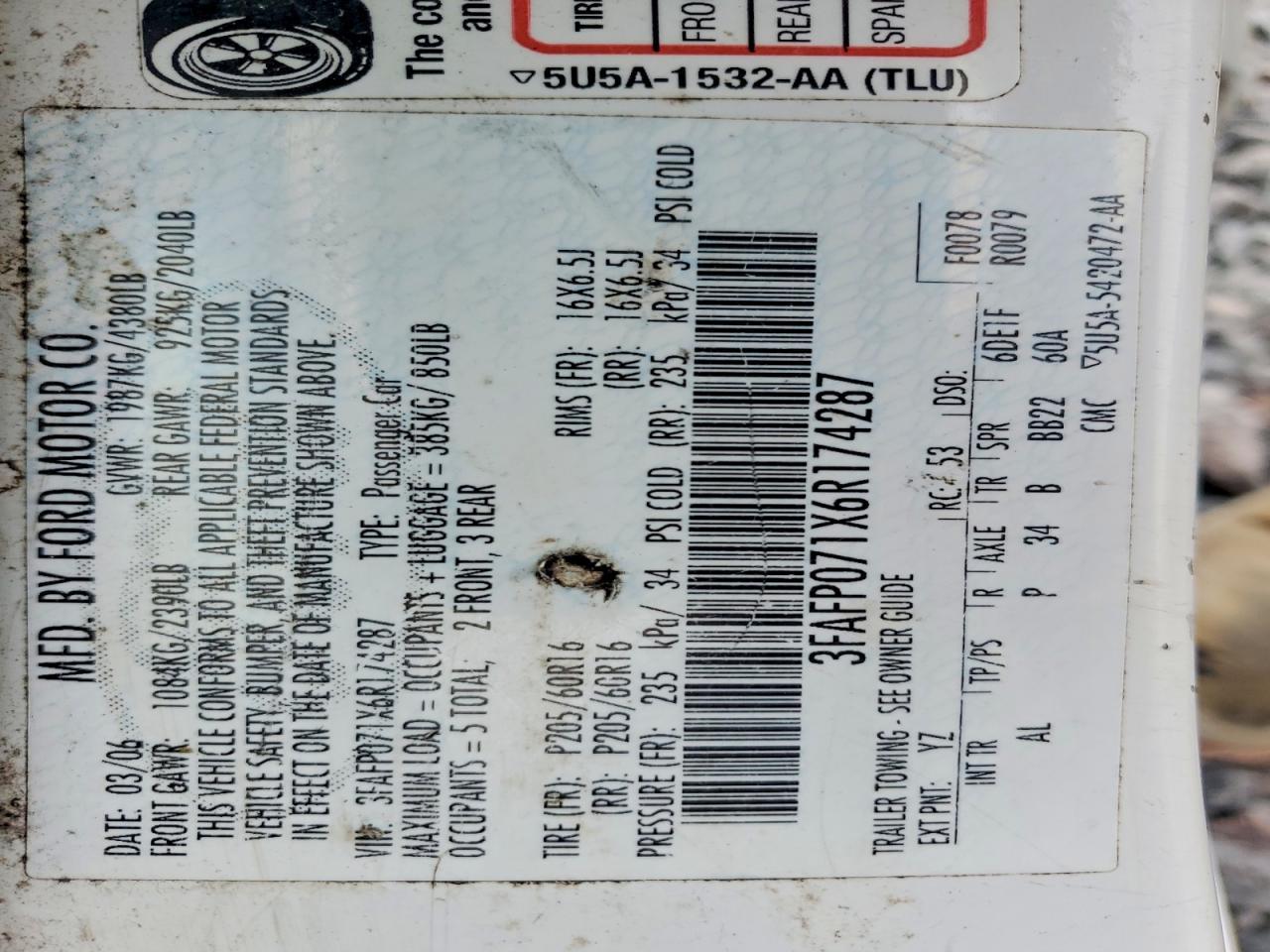 2006 FORD FUSION