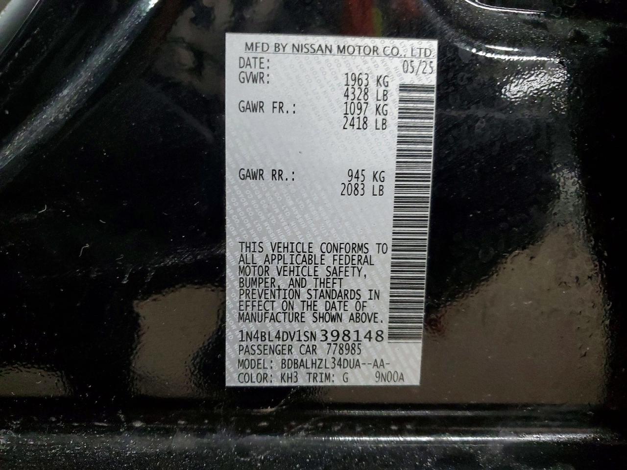 2025 NISSAN ALTIMA