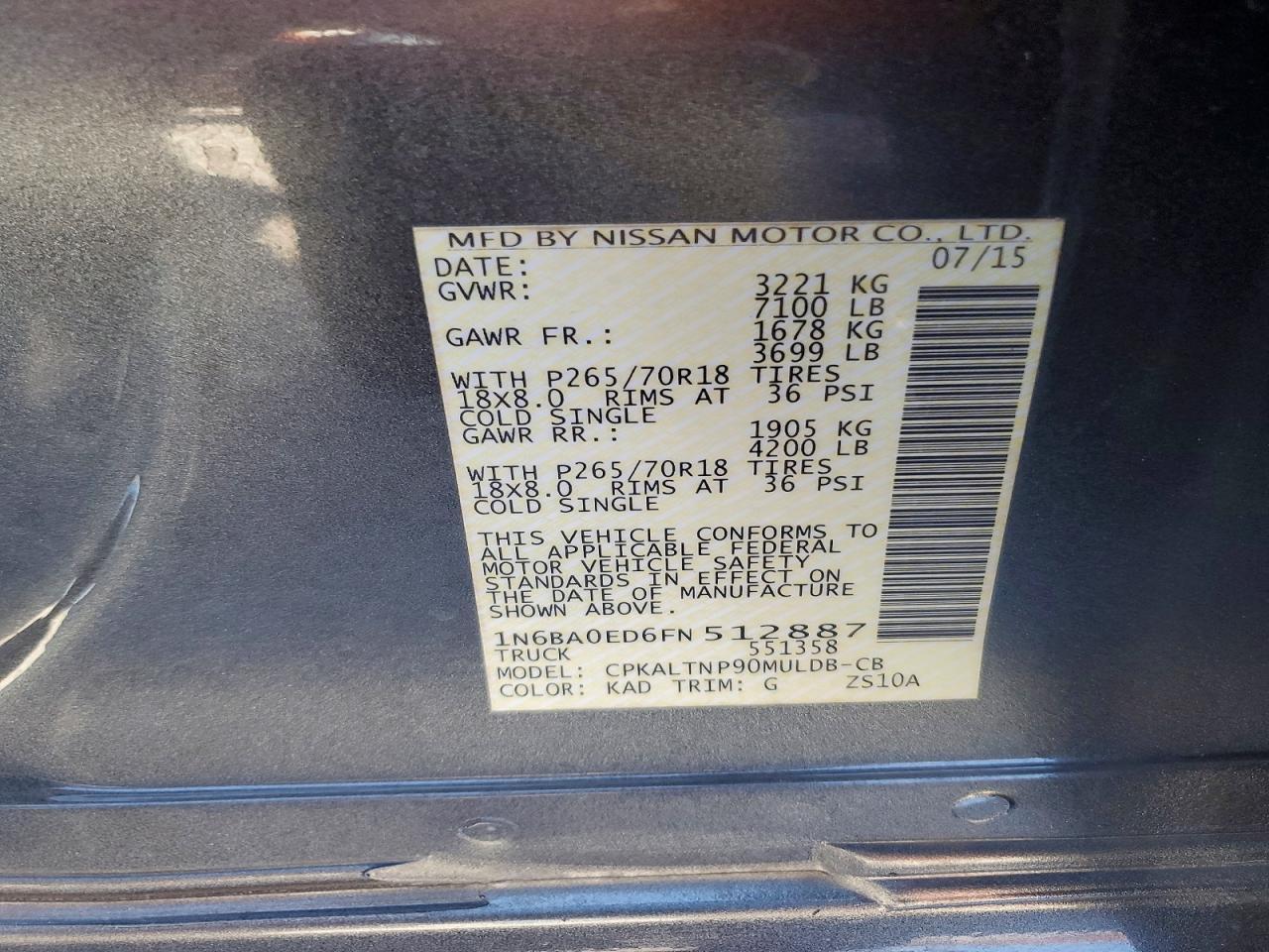 2015 NISSAN Titan