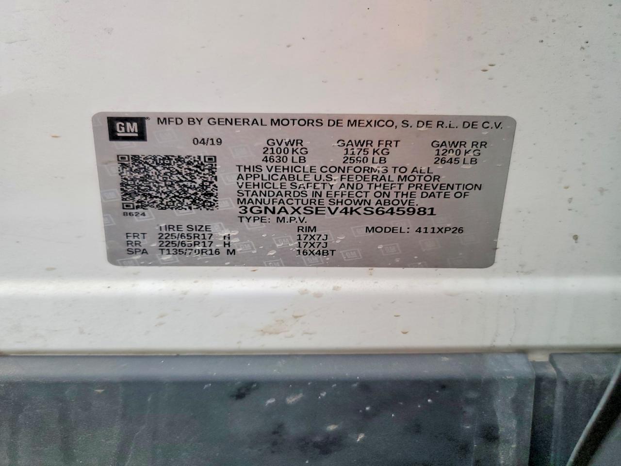 2019 CHEVROLET EQUINOX