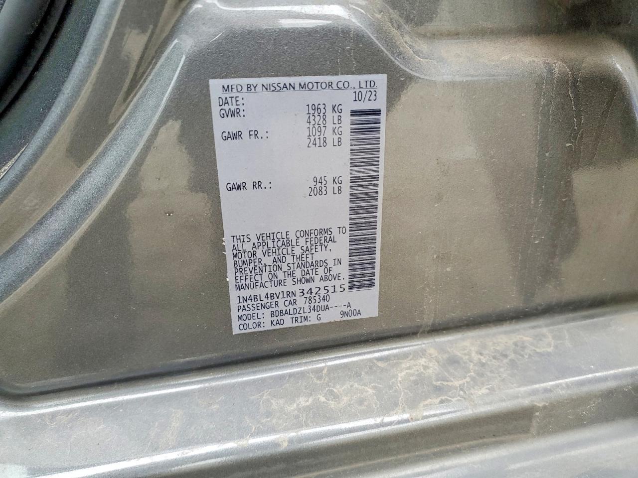 2024 NISSAN ALTIMA