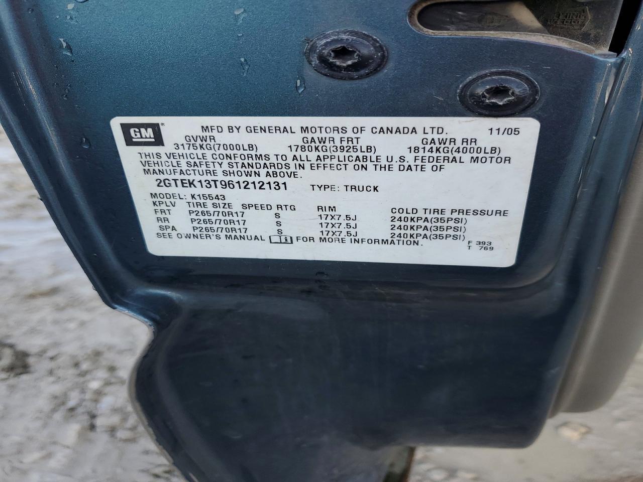 2006 GMC SIERRA 1500