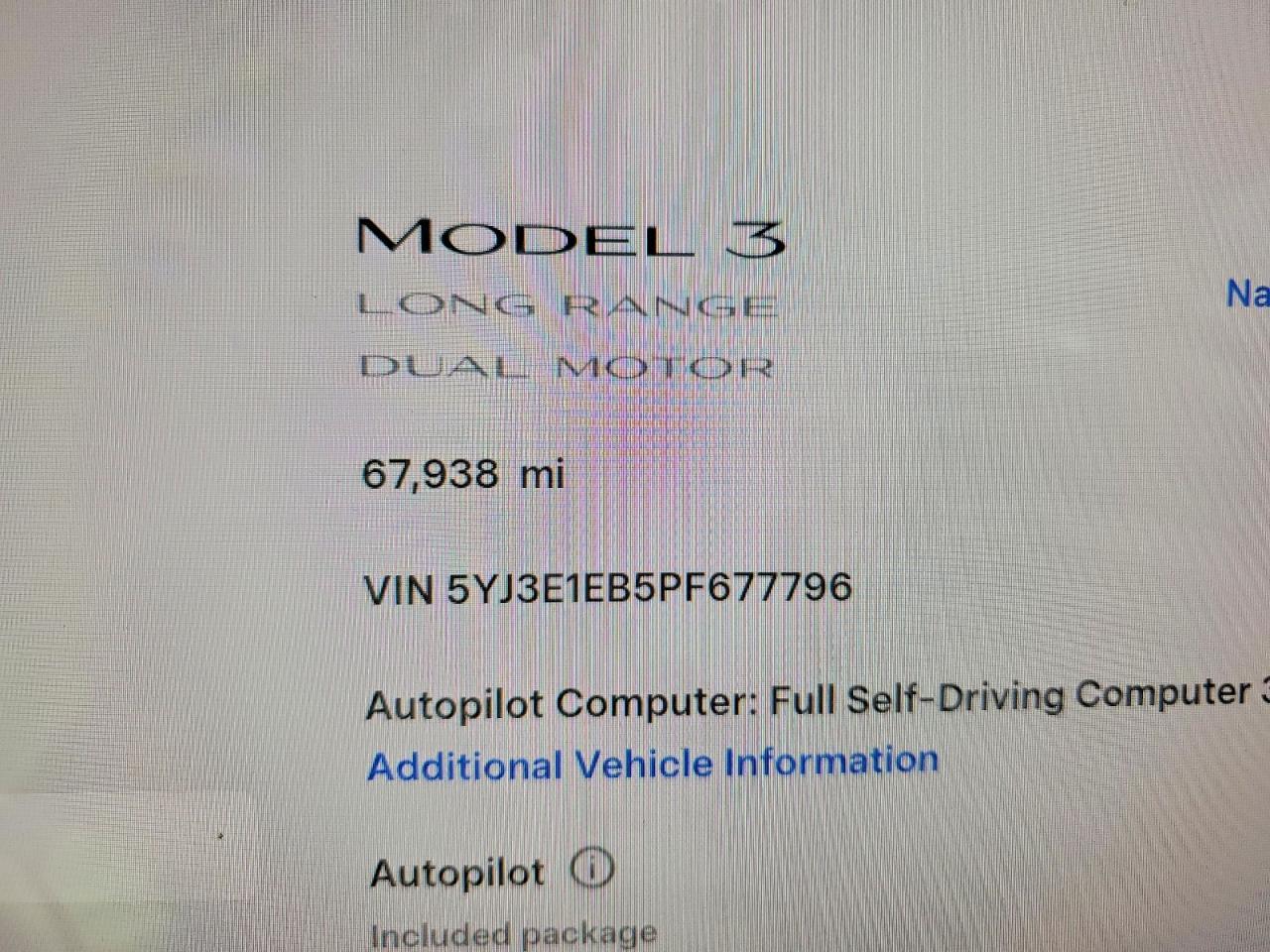 2023 TESLA MODEL 3
