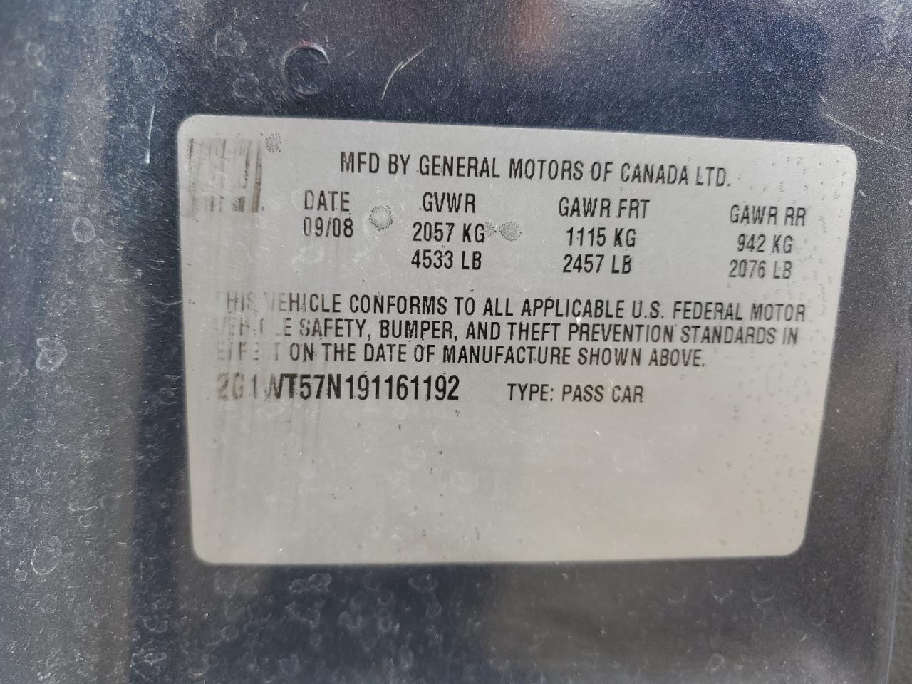 2009 CHEVROLET IMPALA