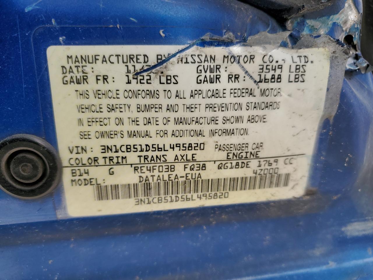 2006 NISSAN SENTRA