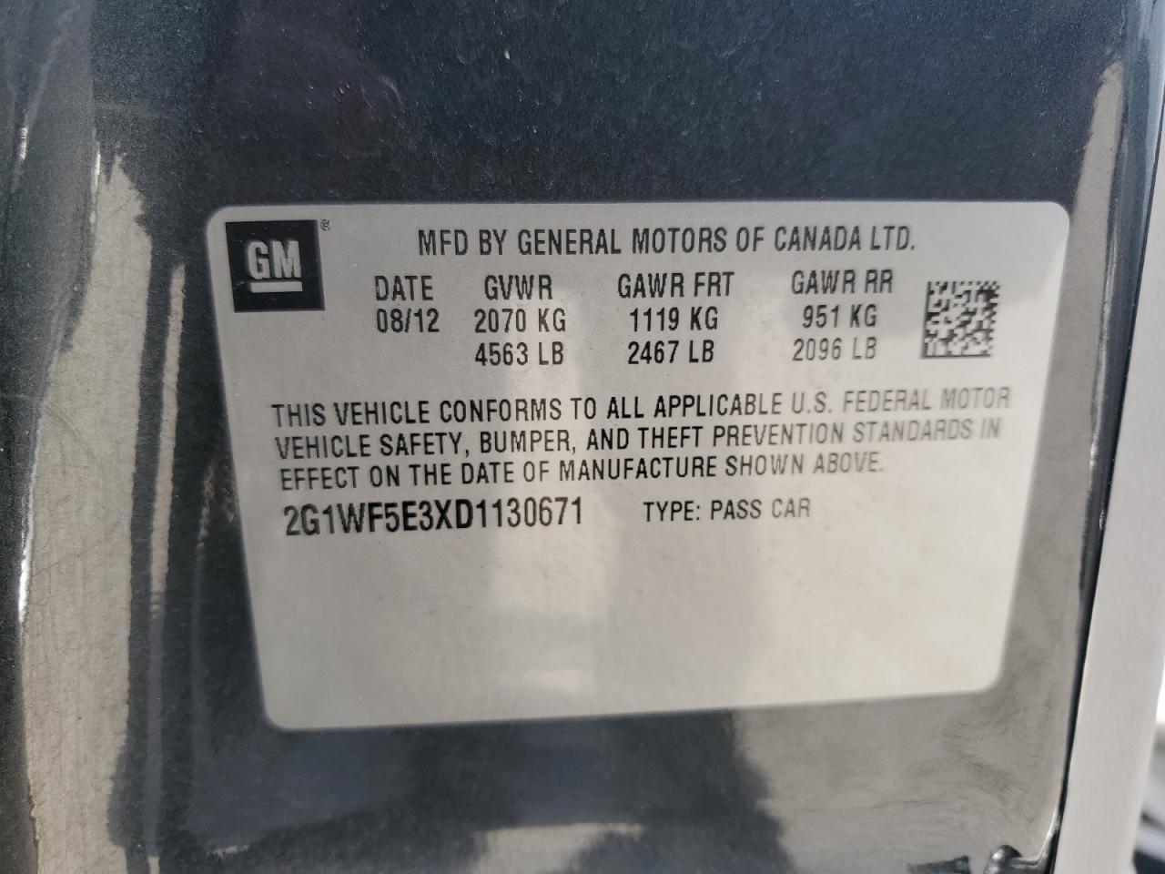 2013 CHEVROLET IMPALA