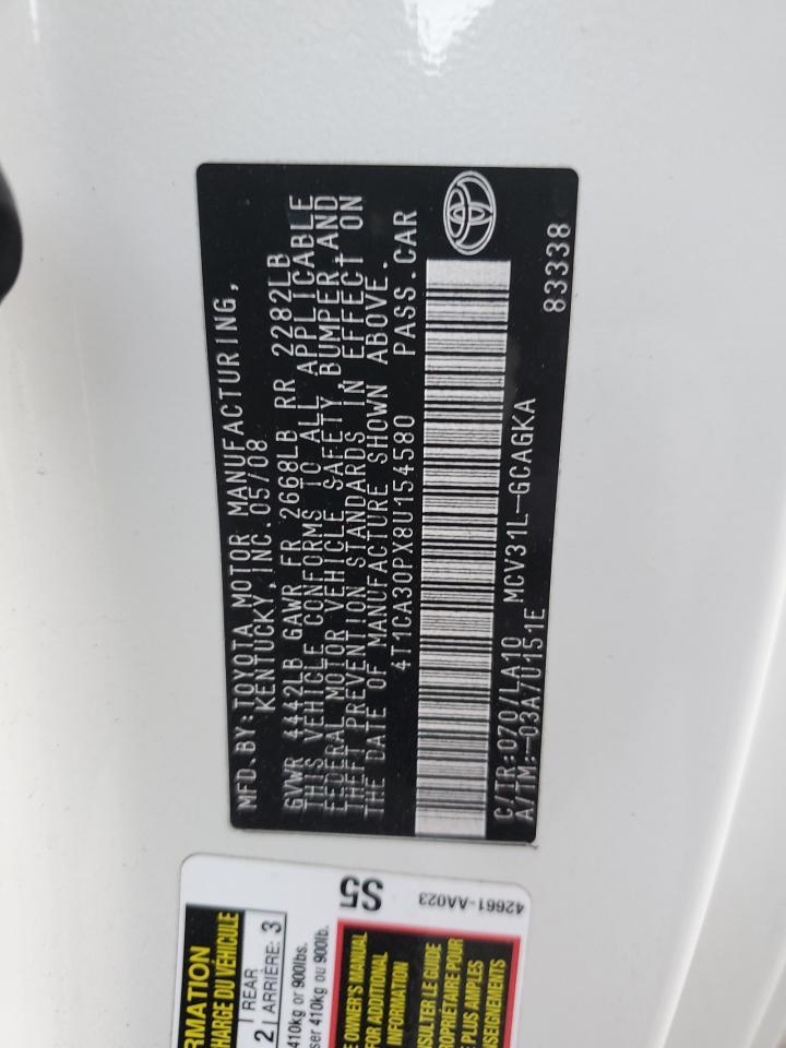 2008 TOYOTA CAMRY