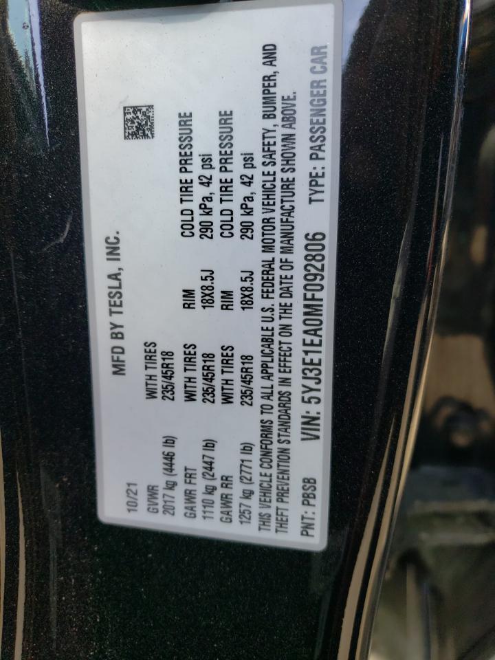 2021 TESLA MODEL 3