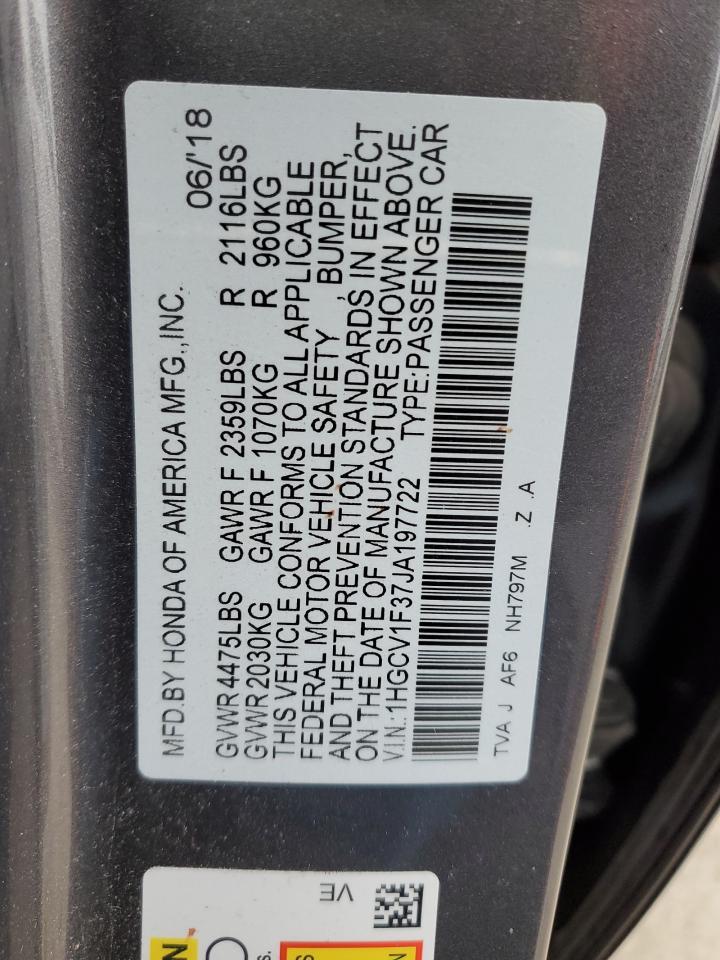 2018 HONDA ACCORD
