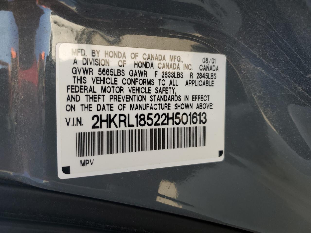 2002 HONDA ODYSSEY