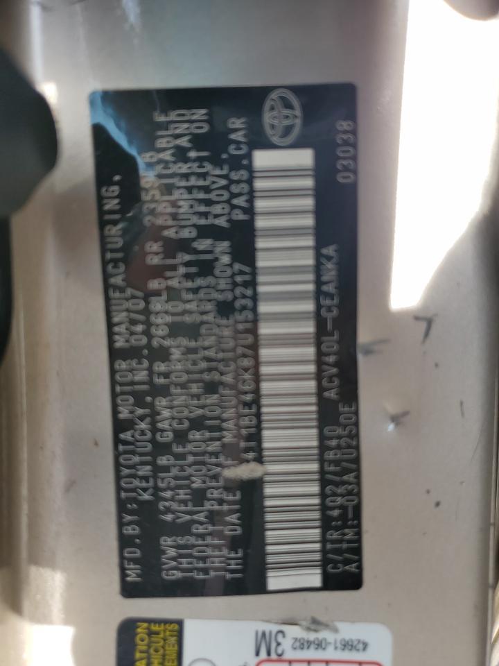 2007 TOYOTA CAMRY