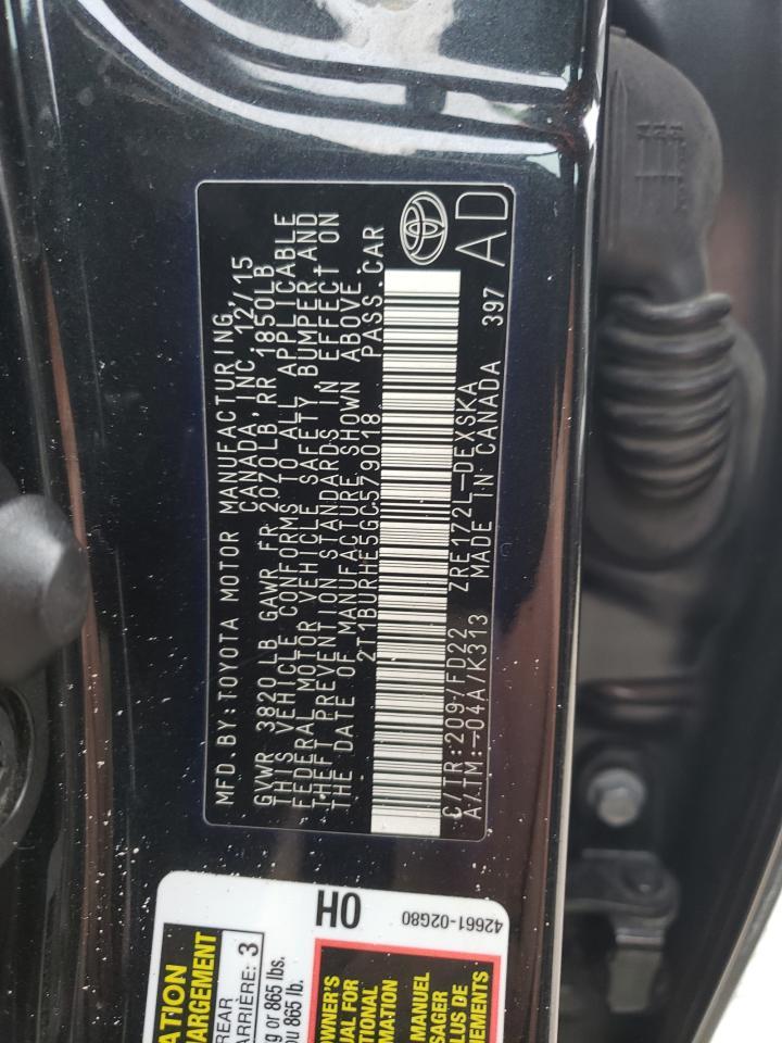 2016 TOYOTA COROLLA