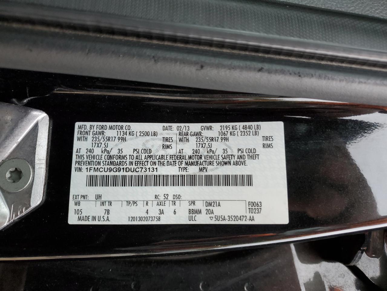 2013 FORD ESCAPE