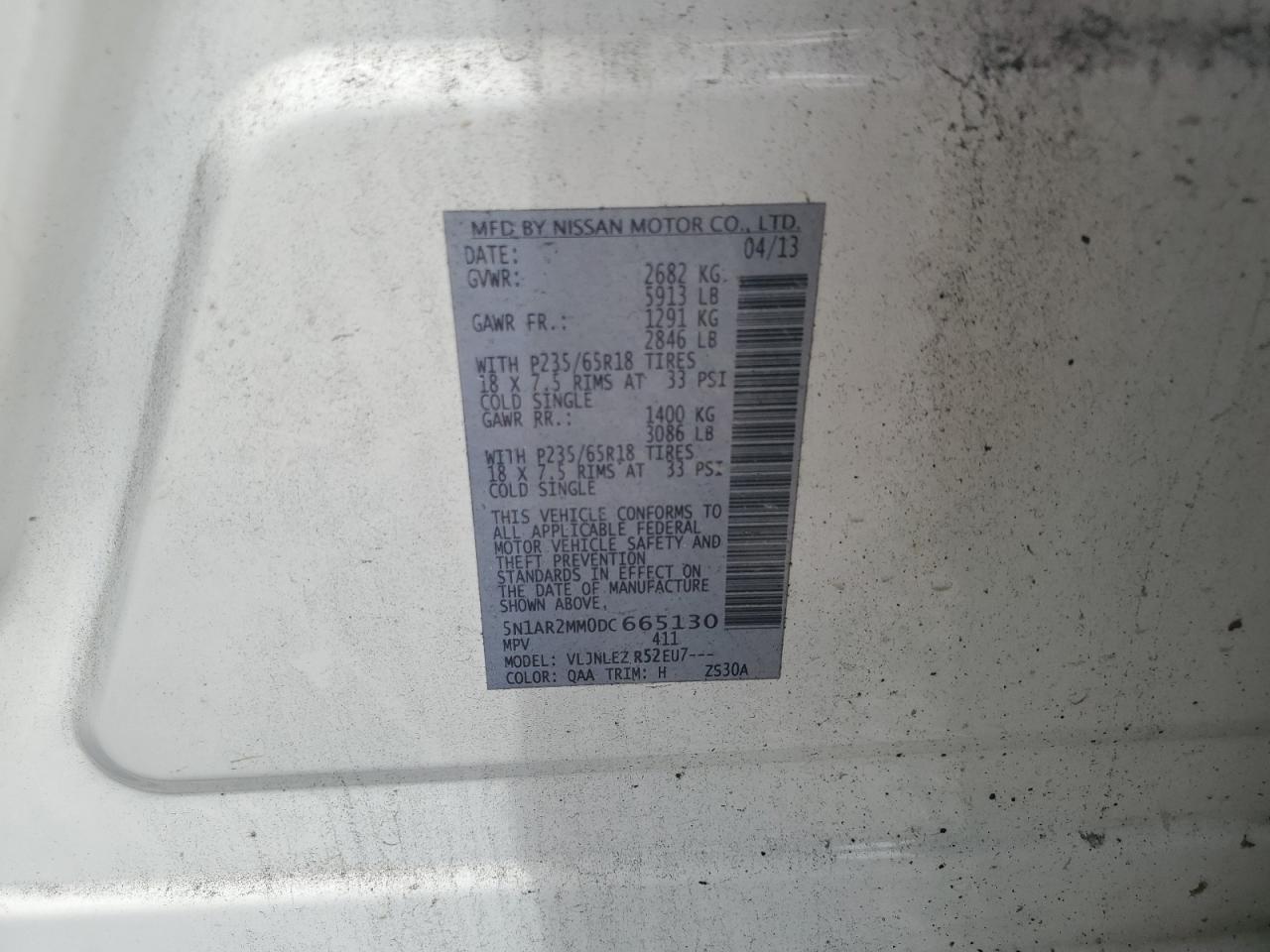 2013 NISSAN PATHFINDER