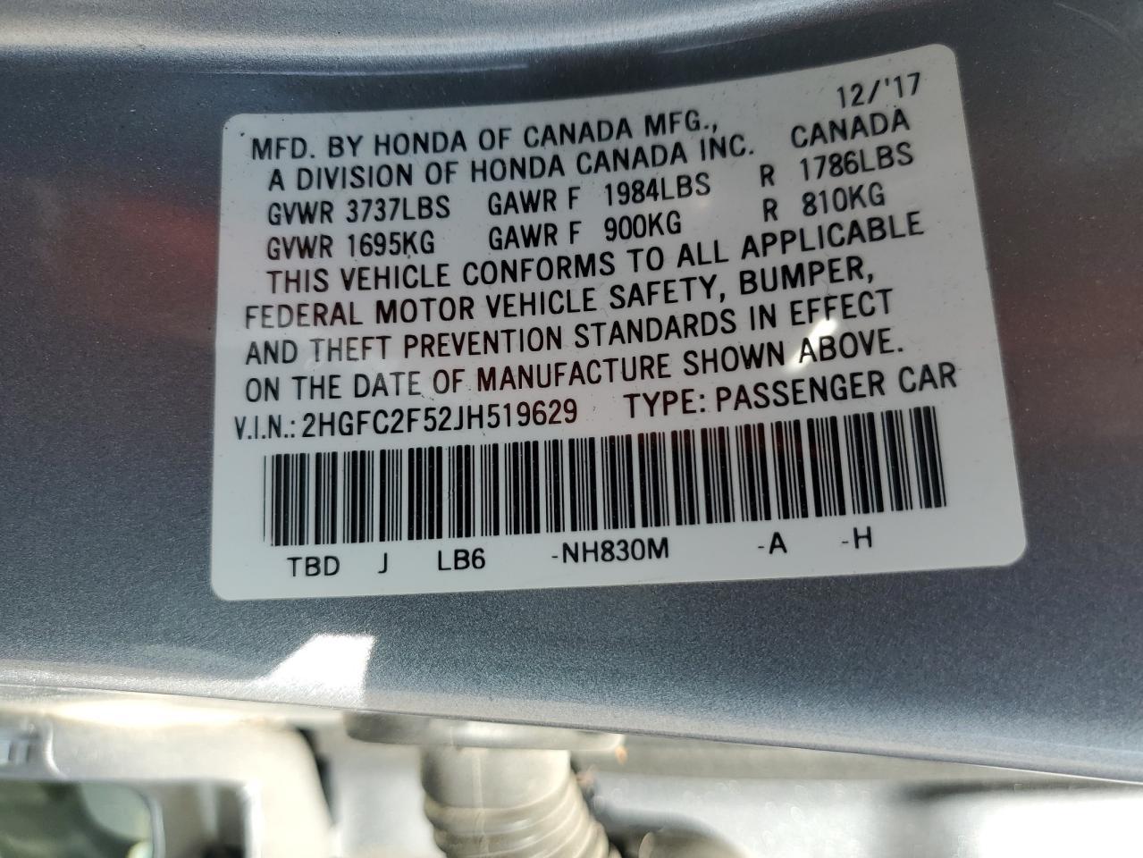 2018 HONDA CIVIC