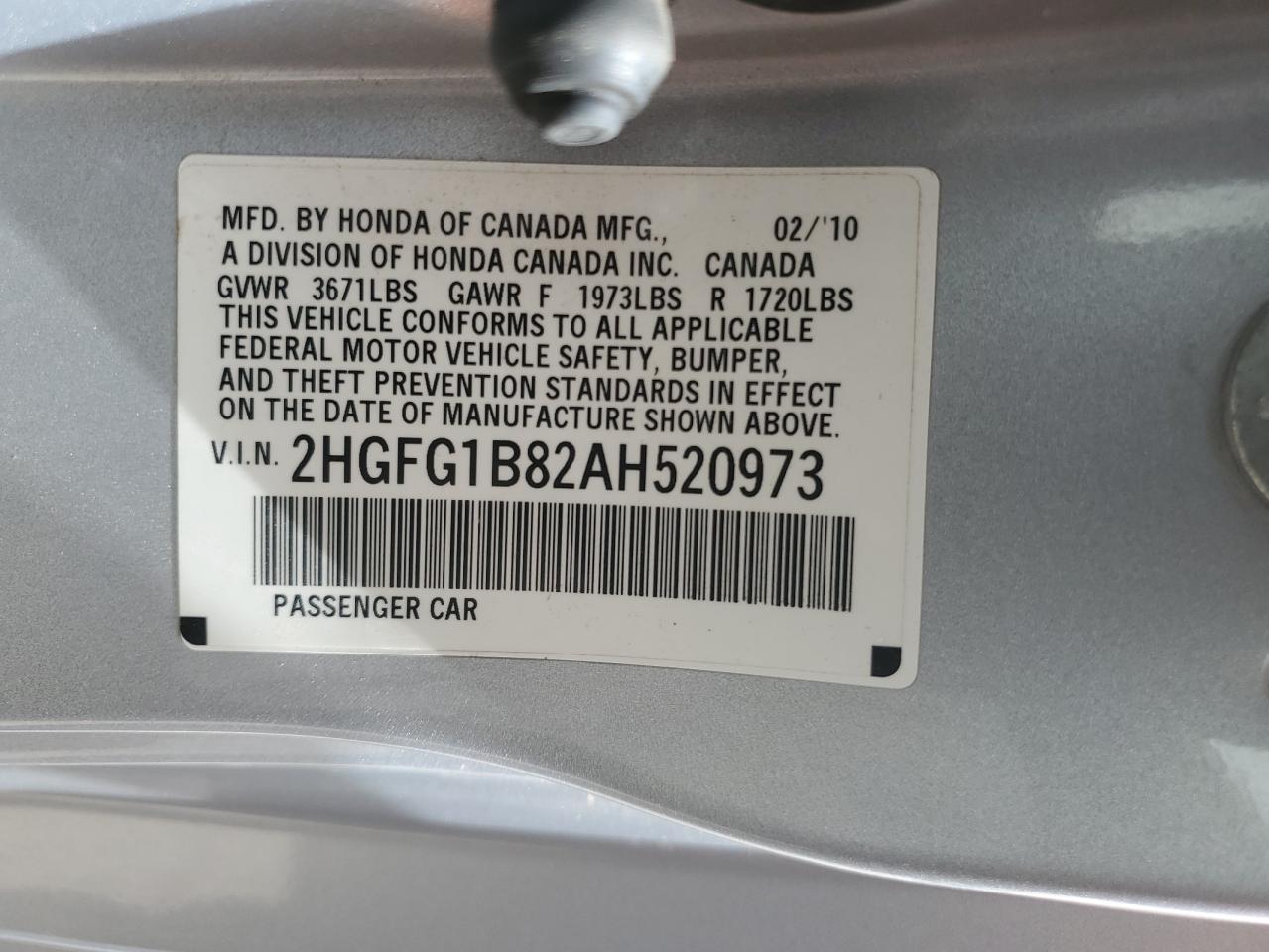 2010 HONDA CIVIC