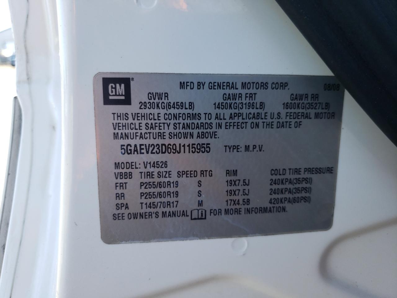 2009 BUICK ENCLAVE