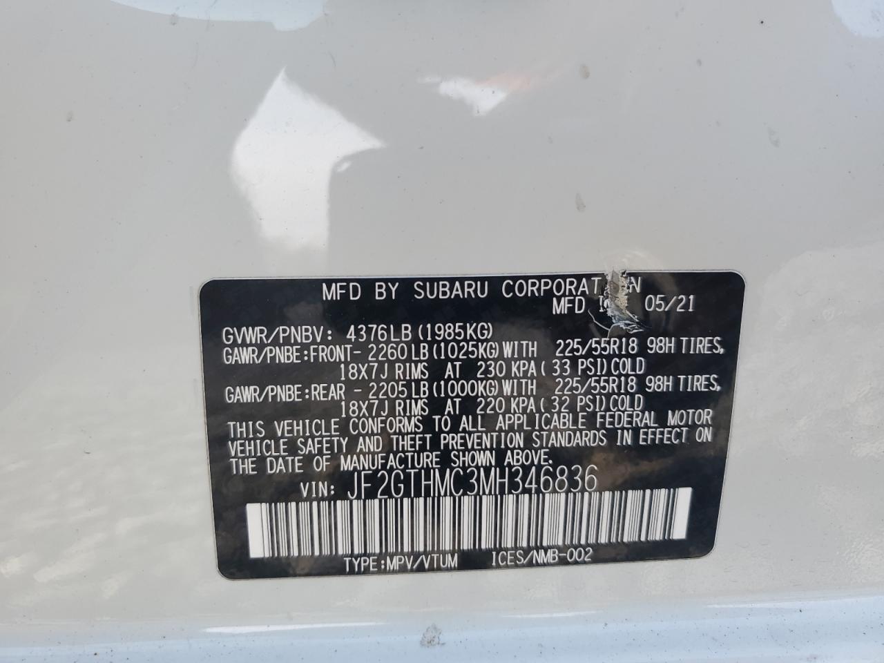 2021 SUBARU Crosstrek