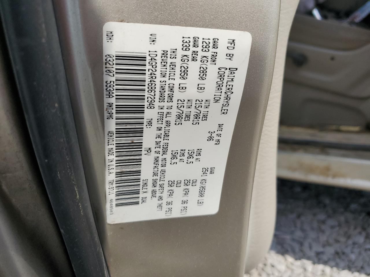 2006 DODGE GRAND CARAVAN