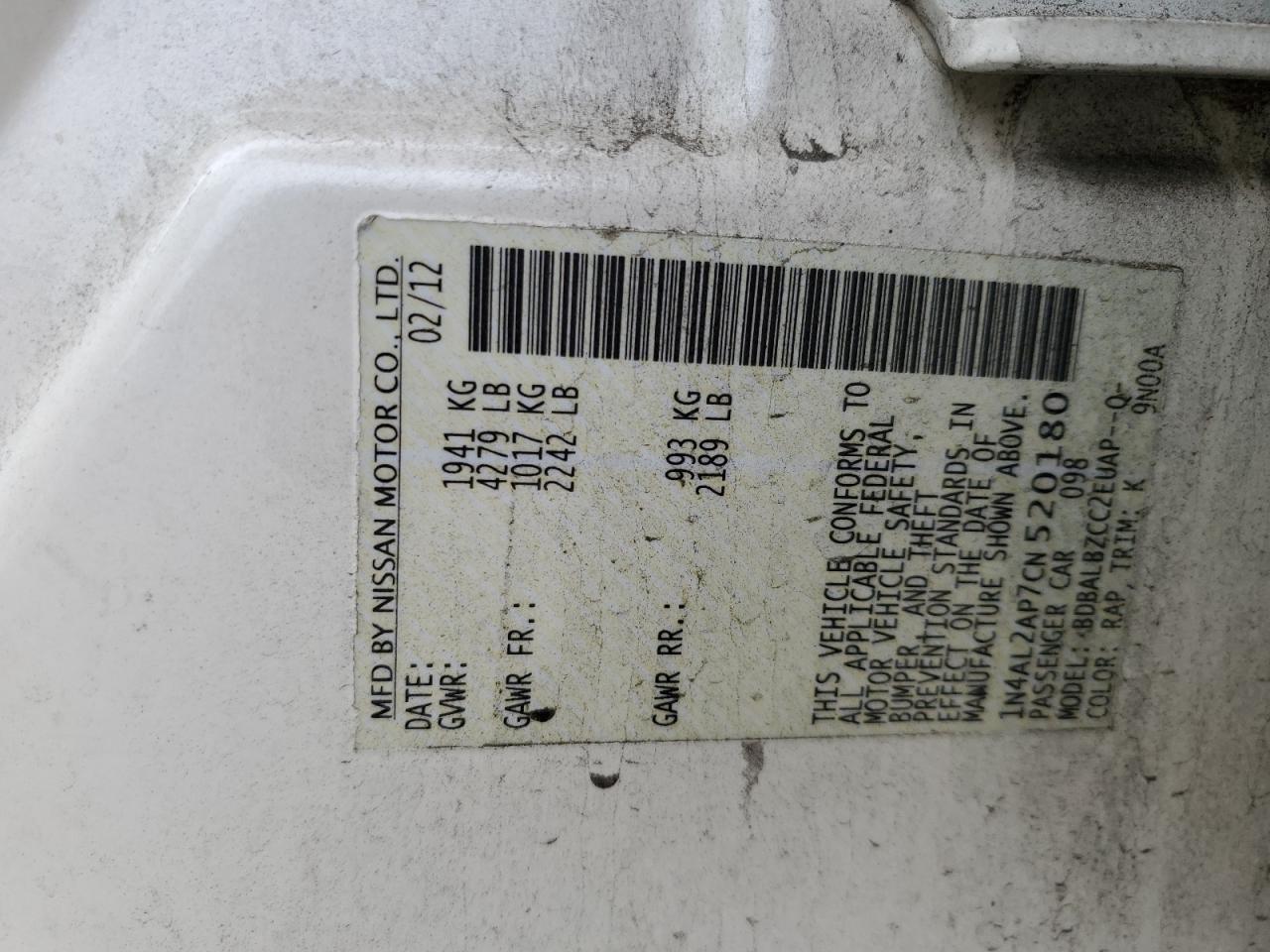 2010 NISSAN ALTIMA