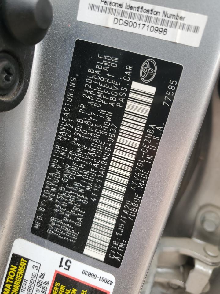 2022 TOYOTA CAMRY