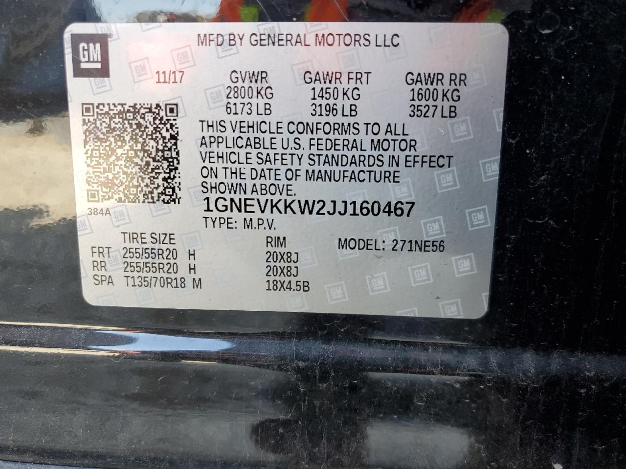 2018 CHEVROLET TRAVERSE