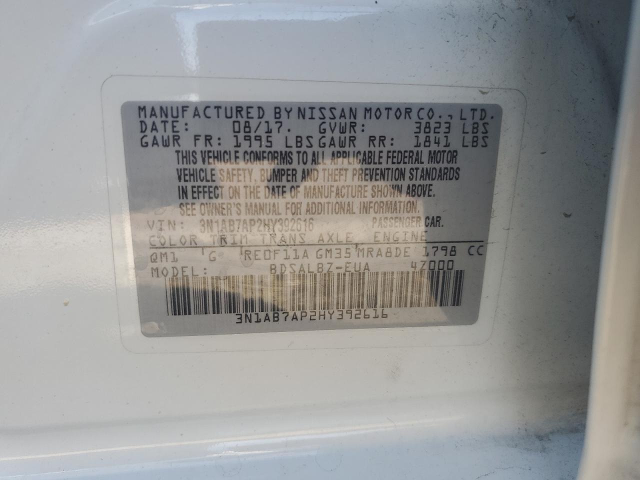 2017 NISSAN SENTRA