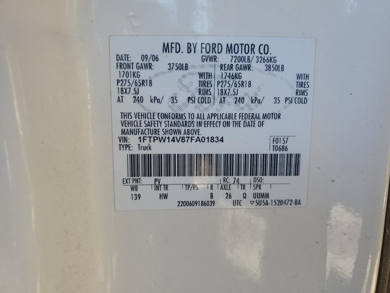 2007 FORD F-150
