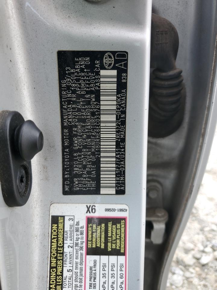 2014 TOYOTA COROLLA