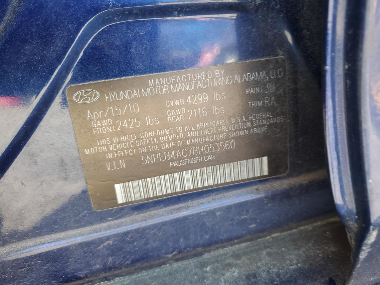 2011 HYUNDAI SONATA