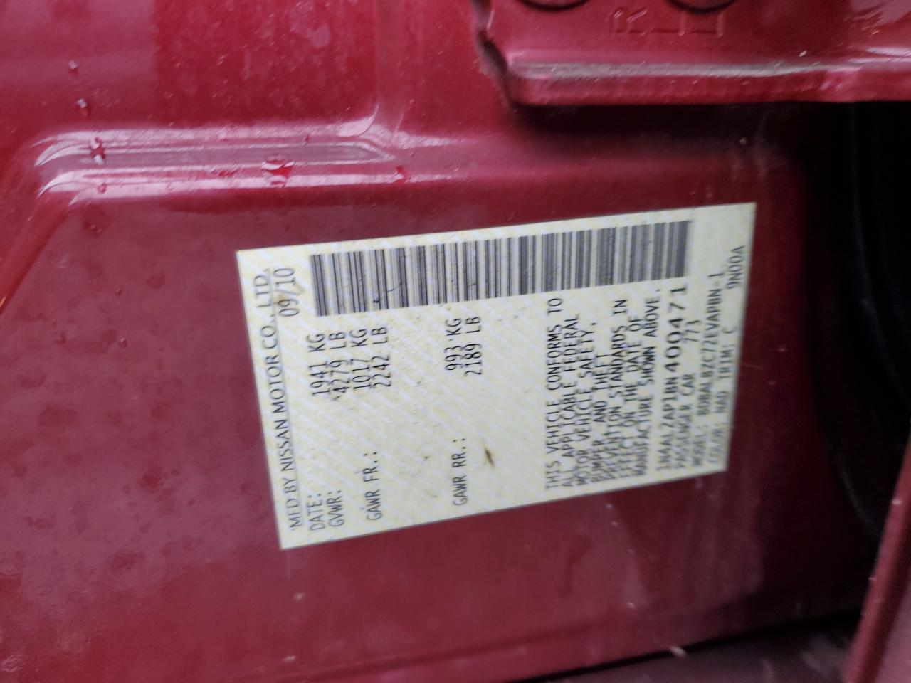 2011 NISSAN ALTIMA