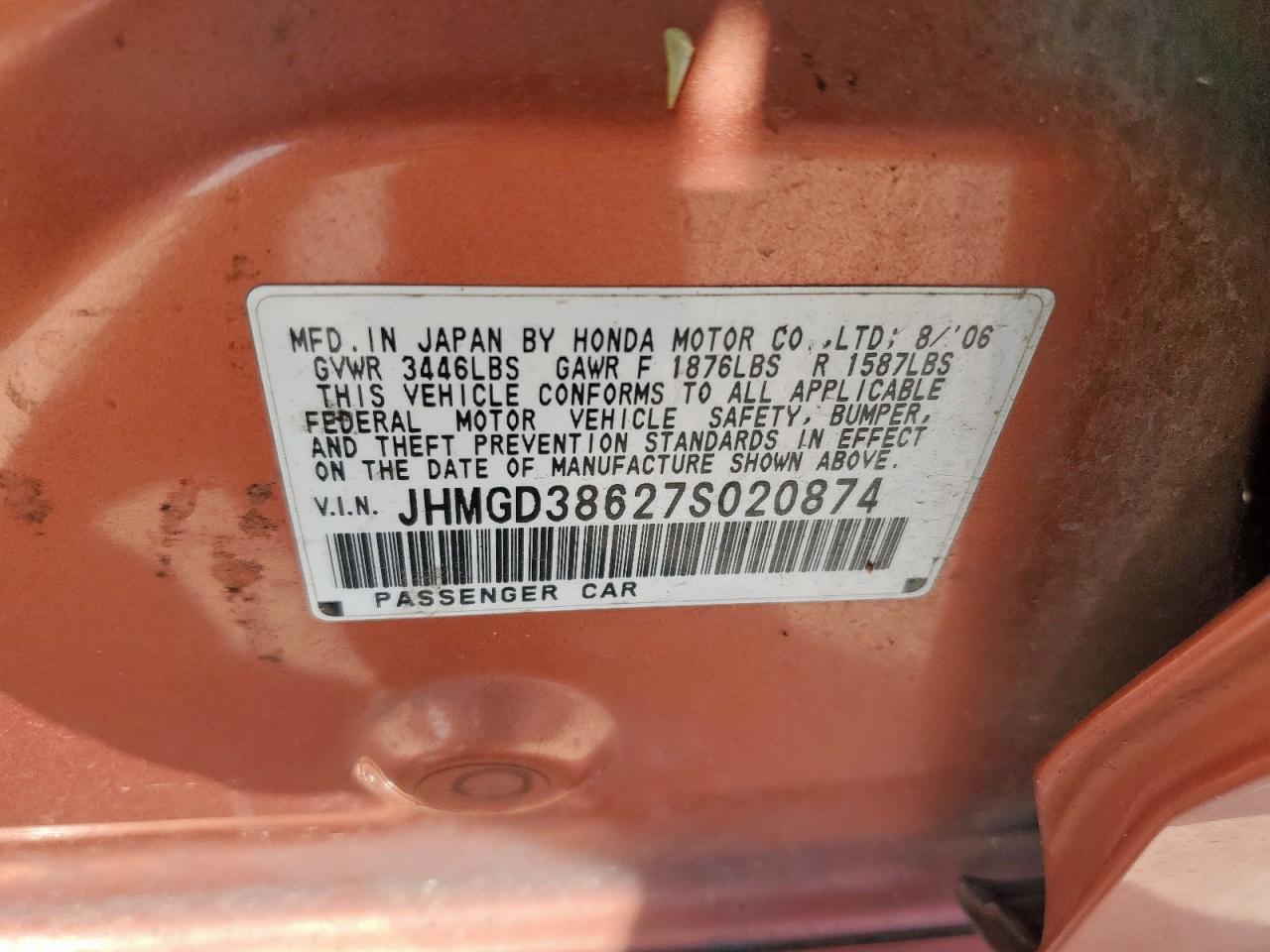 2007 HONDA FIT