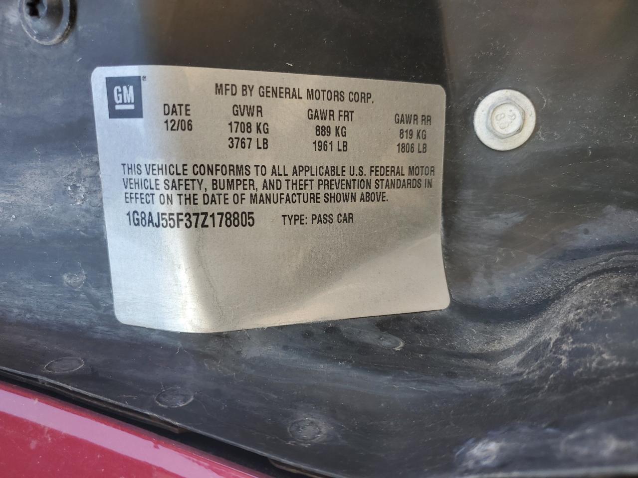 2007 SATURN Ion