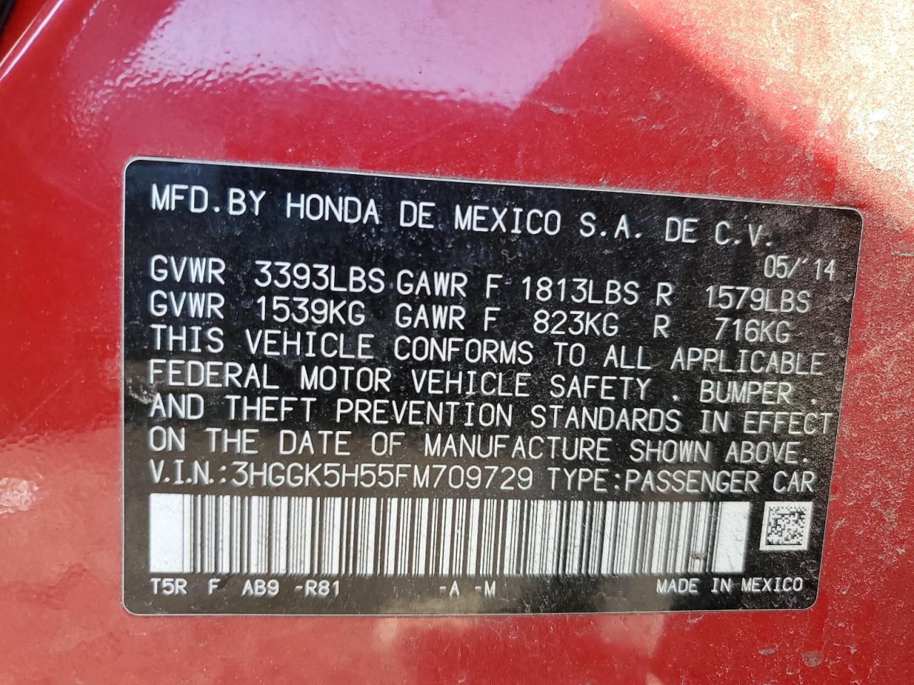 2015 HONDA FIT