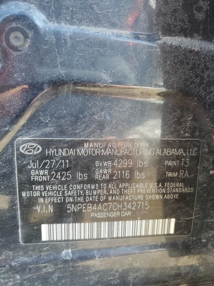 2012 HYUNDAI SONATA
