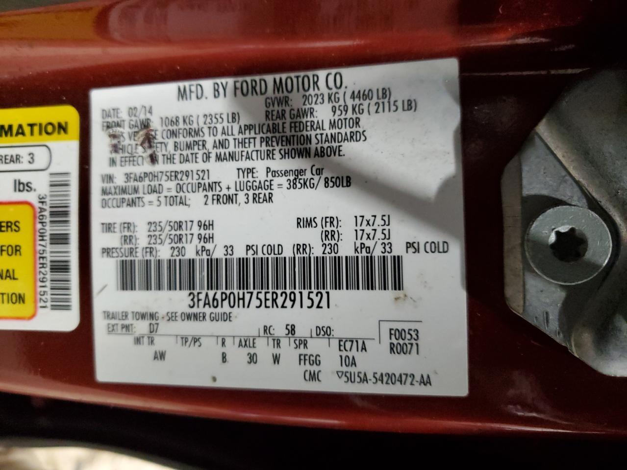 2014 FORD FUSION