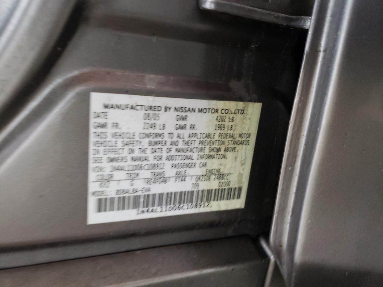 2006 NISSAN ALTIMA