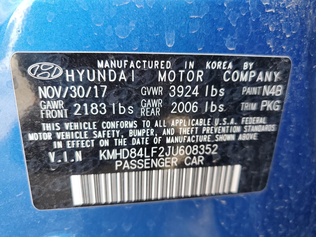 2018 HYUNDAI ELANTRA