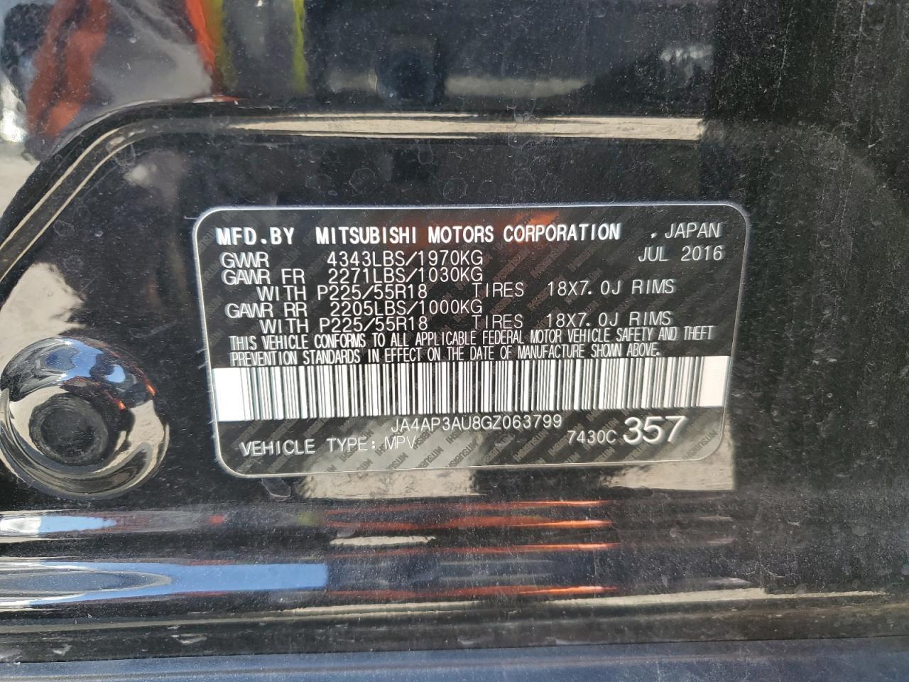 2016 MITSUBISHI outlander