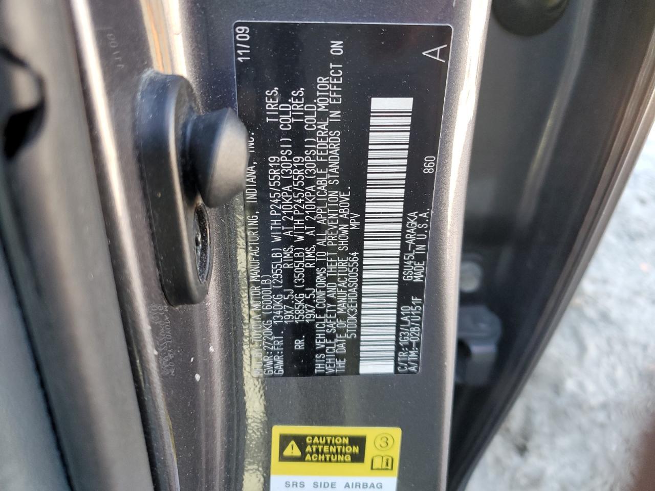 2010 TOYOTA HIGHLANDER