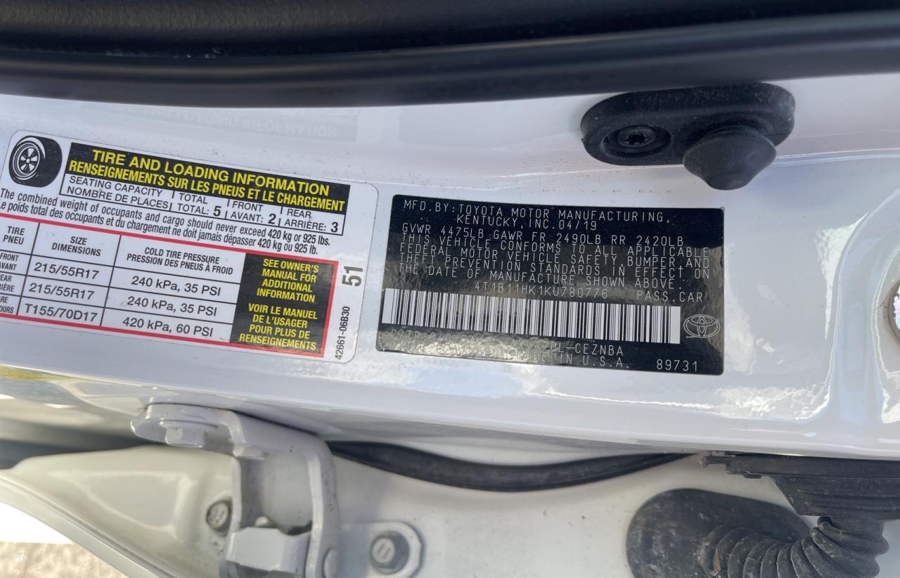 2019 TOYOTA CAMRY