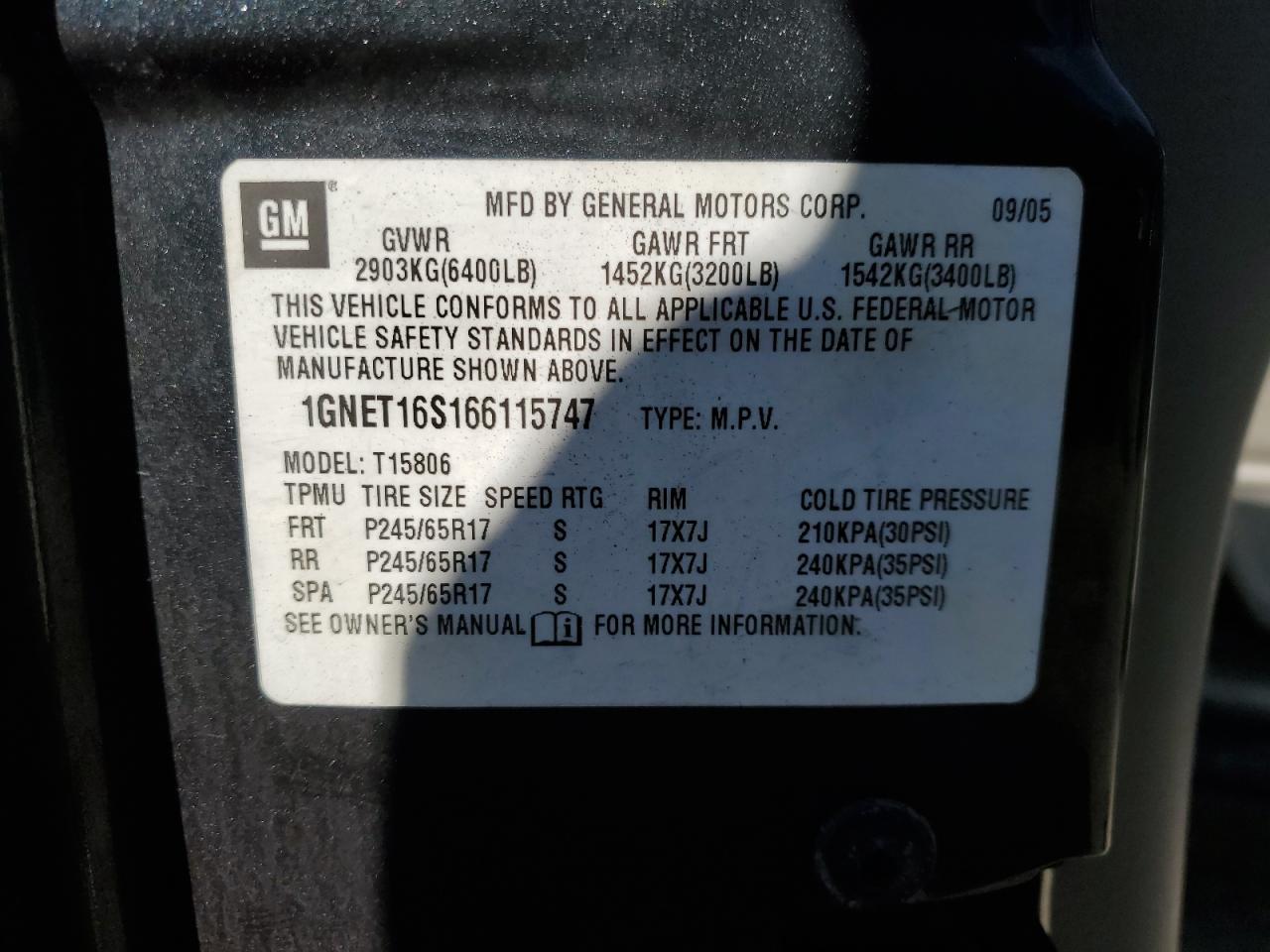 2006 CHEVROLET Trailblazer