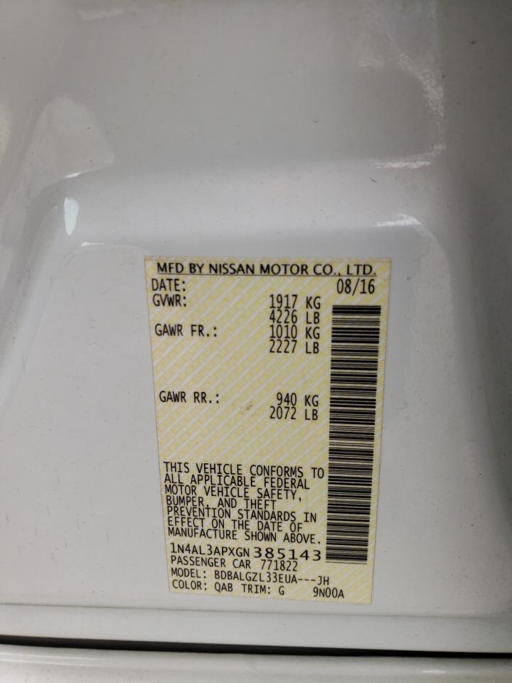 2016 NISSAN ALTIMA