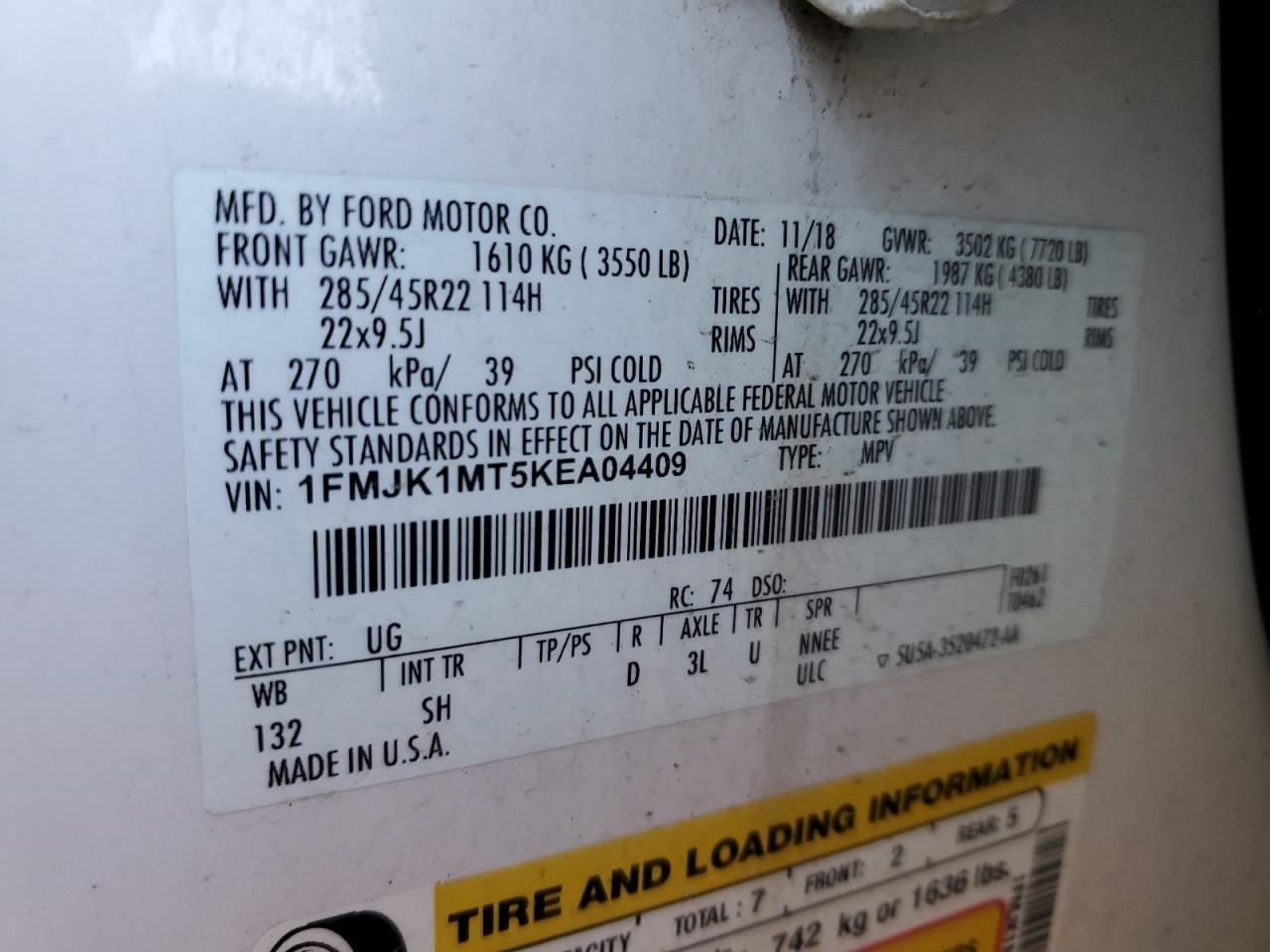 2019 FORD Expedition