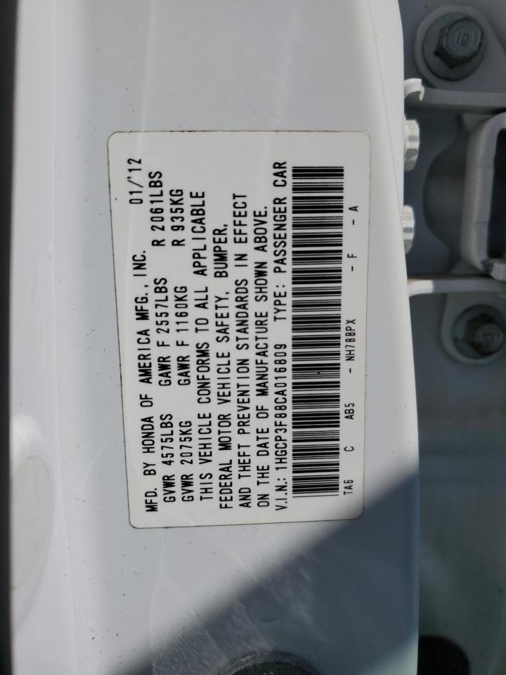 2012 HONDA ACCORD